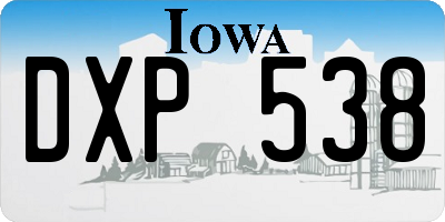 IA license plate DXP538