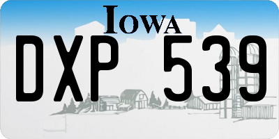 IA license plate DXP539