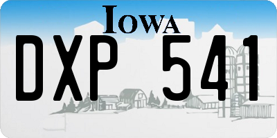IA license plate DXP541