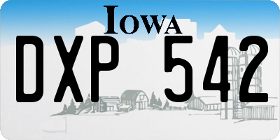 IA license plate DXP542