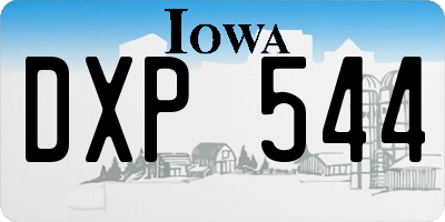 IA license plate DXP544