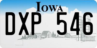 IA license plate DXP546