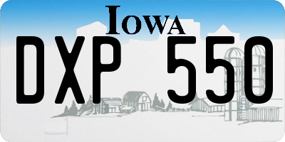 IA license plate DXP550