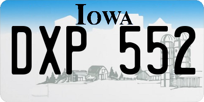 IA license plate DXP552