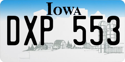 IA license plate DXP553