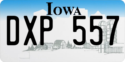 IA license plate DXP557