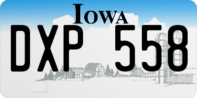 IA license plate DXP558