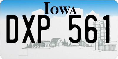 IA license plate DXP561