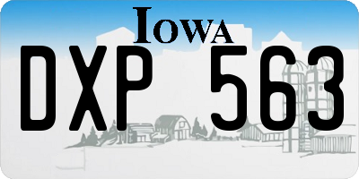 IA license plate DXP563