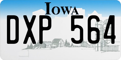 IA license plate DXP564