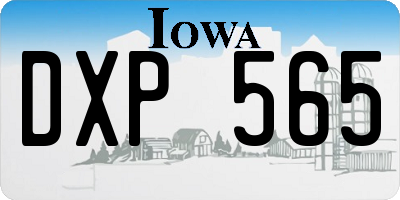 IA license plate DXP565