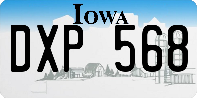 IA license plate DXP568