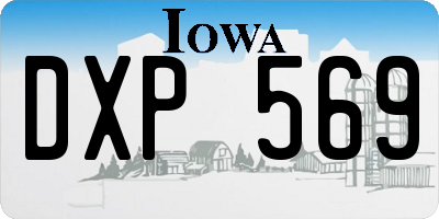 IA license plate DXP569