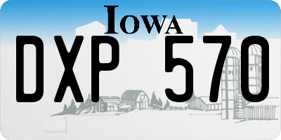 IA license plate DXP570