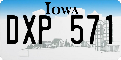 IA license plate DXP571