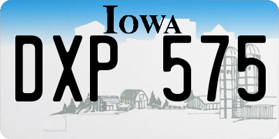 IA license plate DXP575