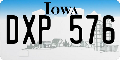 IA license plate DXP576