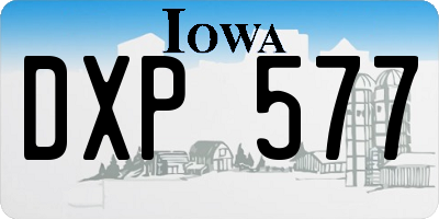 IA license plate DXP577