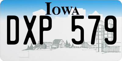 IA license plate DXP579