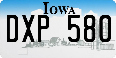 IA license plate DXP580