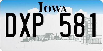 IA license plate DXP581