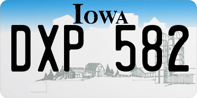 IA license plate DXP582