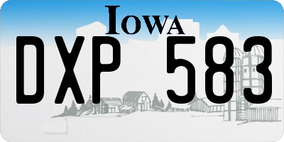 IA license plate DXP583