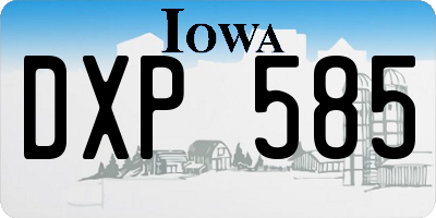 IA license plate DXP585
