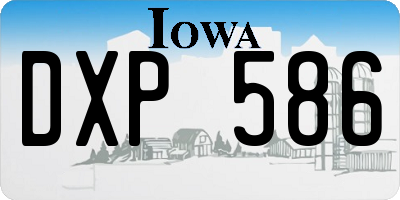 IA license plate DXP586