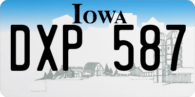 IA license plate DXP587