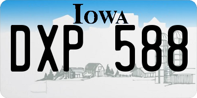 IA license plate DXP588