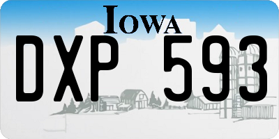 IA license plate DXP593