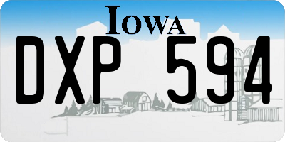 IA license plate DXP594