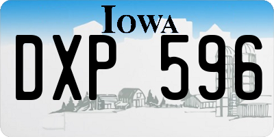 IA license plate DXP596