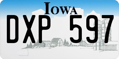 IA license plate DXP597