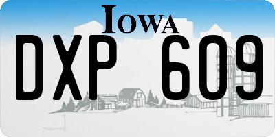IA license plate DXP609