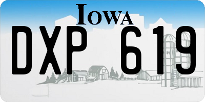 IA license plate DXP619