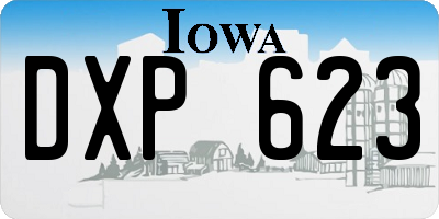 IA license plate DXP623