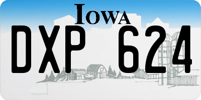 IA license plate DXP624