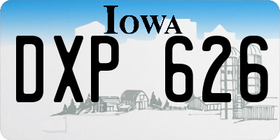 IA license plate DXP626