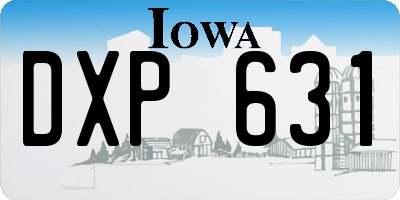 IA license plate DXP631