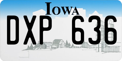IA license plate DXP636