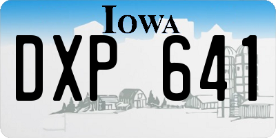 IA license plate DXP641