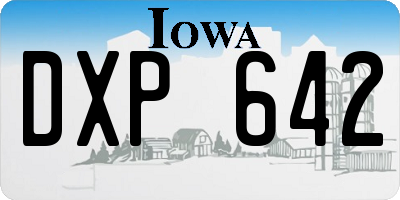 IA license plate DXP642