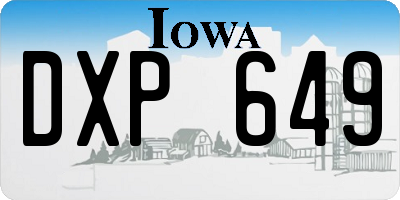 IA license plate DXP649