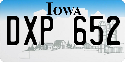 IA license plate DXP652
