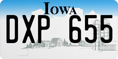IA license plate DXP655