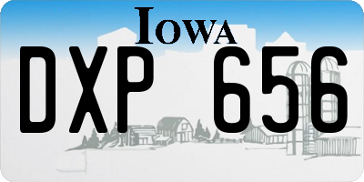 IA license plate DXP656
