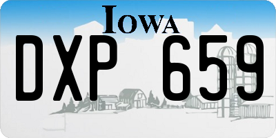 IA license plate DXP659