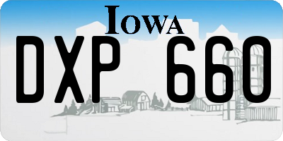 IA license plate DXP660